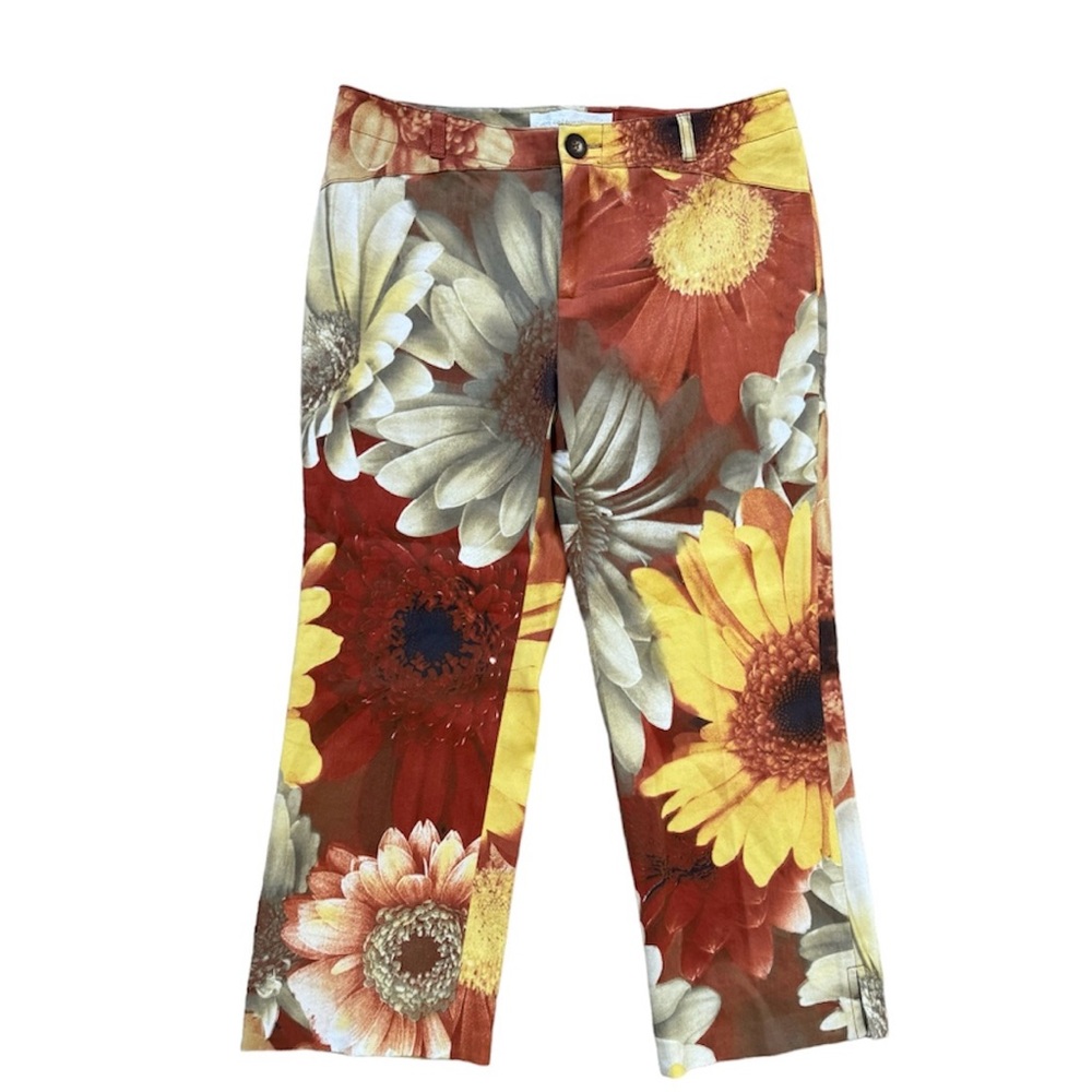 90s Daisy Floral Capri Pants